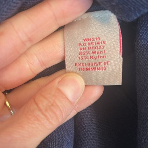 Boden Blue Wool Blend Dress with Jeweled Neck Detail size 6 - Picture 4 of 6